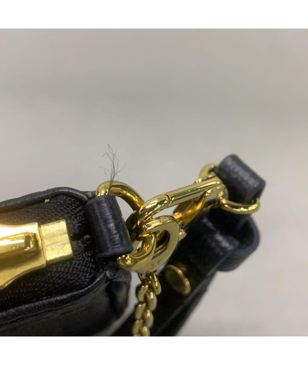 LOUIS VUITTON Черная кожаная сумка через плечо, фото 7