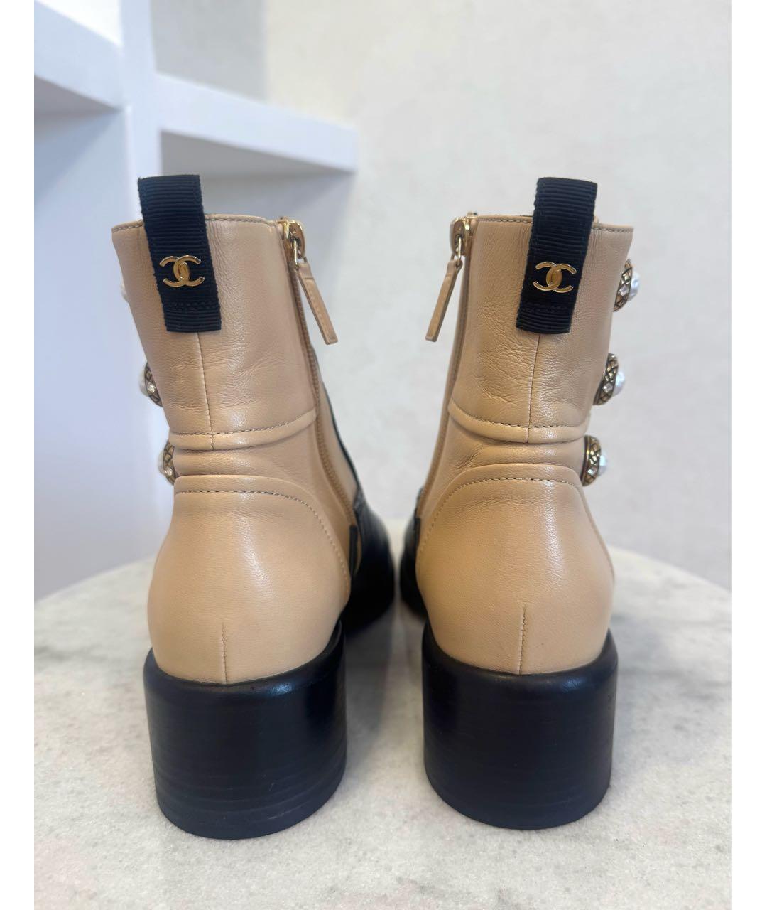 CHANEL Черные кожаные ботинки, фото 6