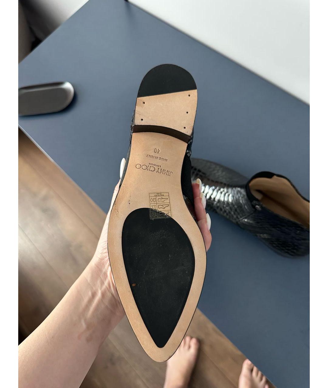 JIMMY CHOO Черные полусапоги из лакированной кожи, фото 8