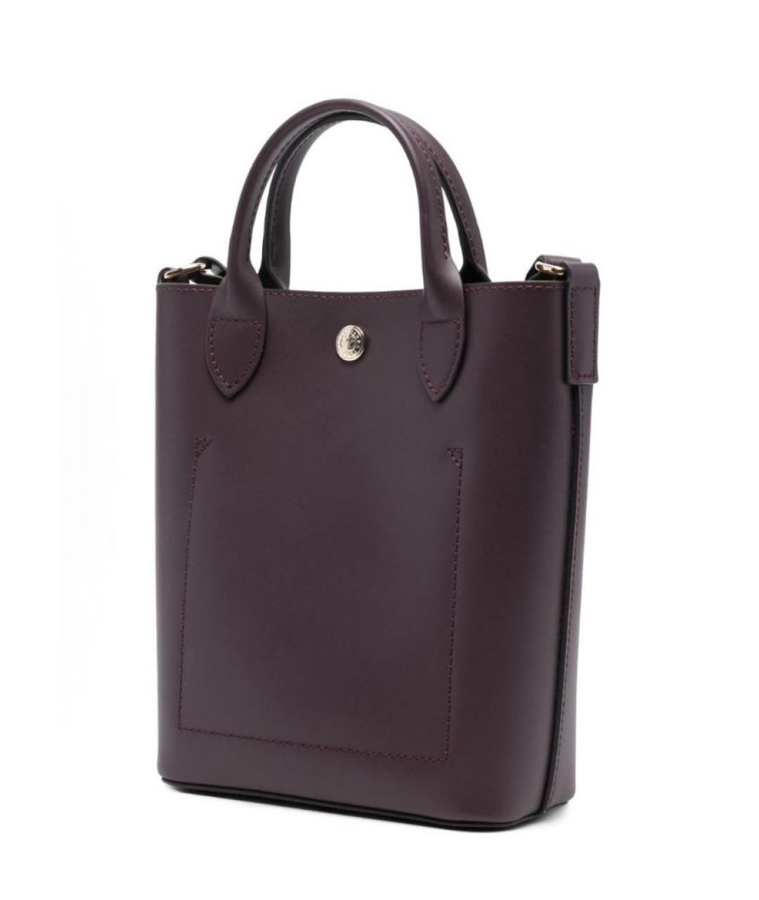 LONGCHAMP Фиолетовая кожаная сумка тоут, фото 3