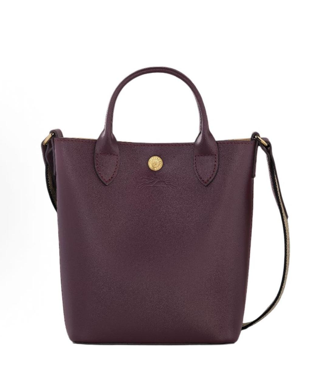 LONGCHAMP Фиолетовая кожаная сумка тоут, фото 6