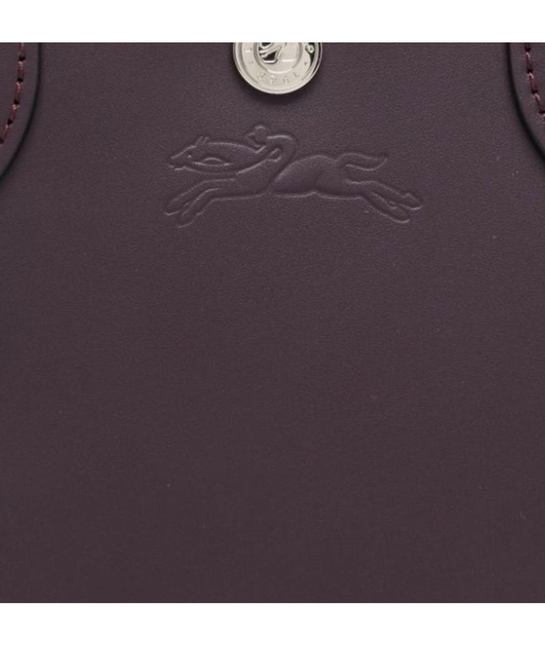 LONGCHAMP Фиолетовая кожаная сумка тоут, фото 5