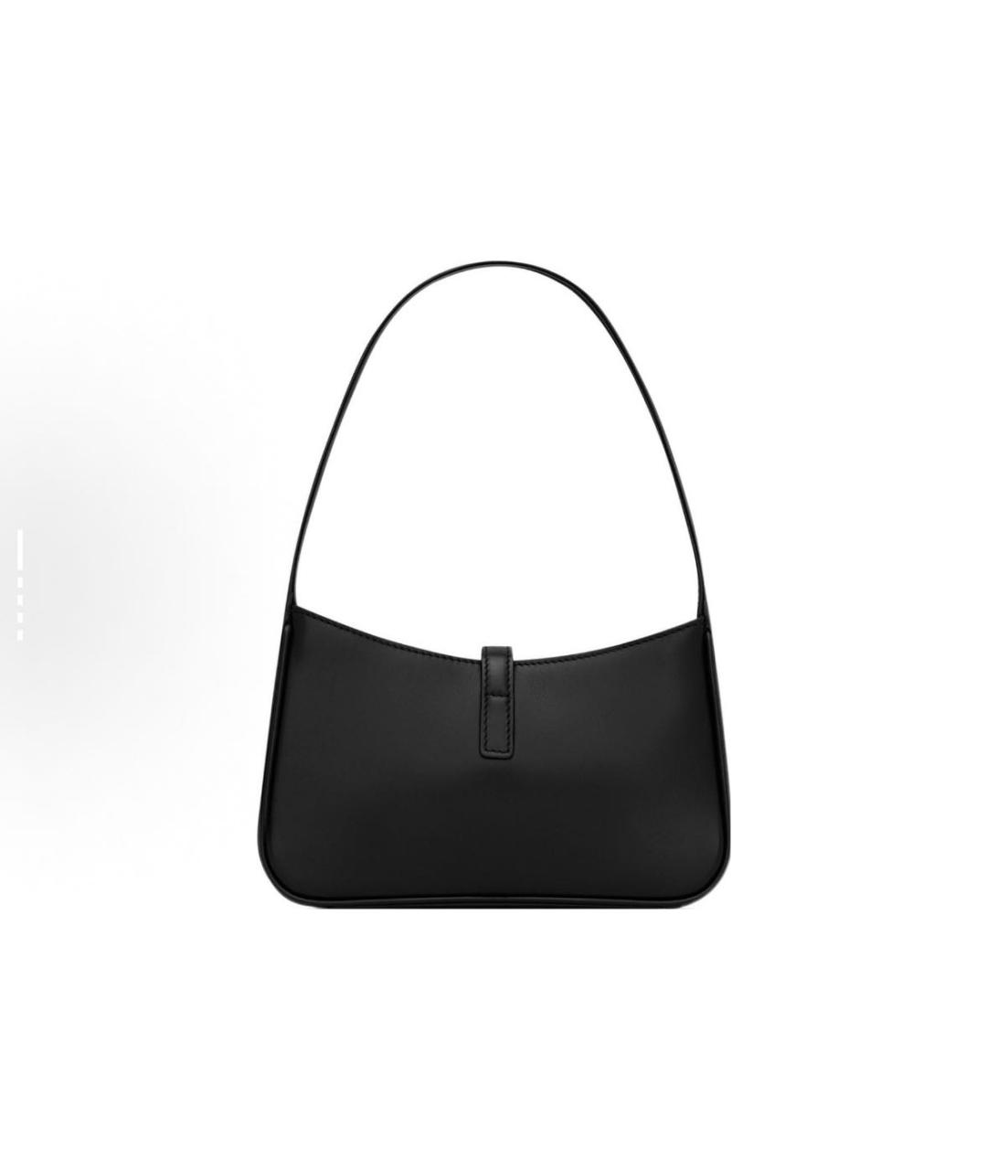 SAINT LAURENT Черная кожаная сумка с короткими ручками, фото 3