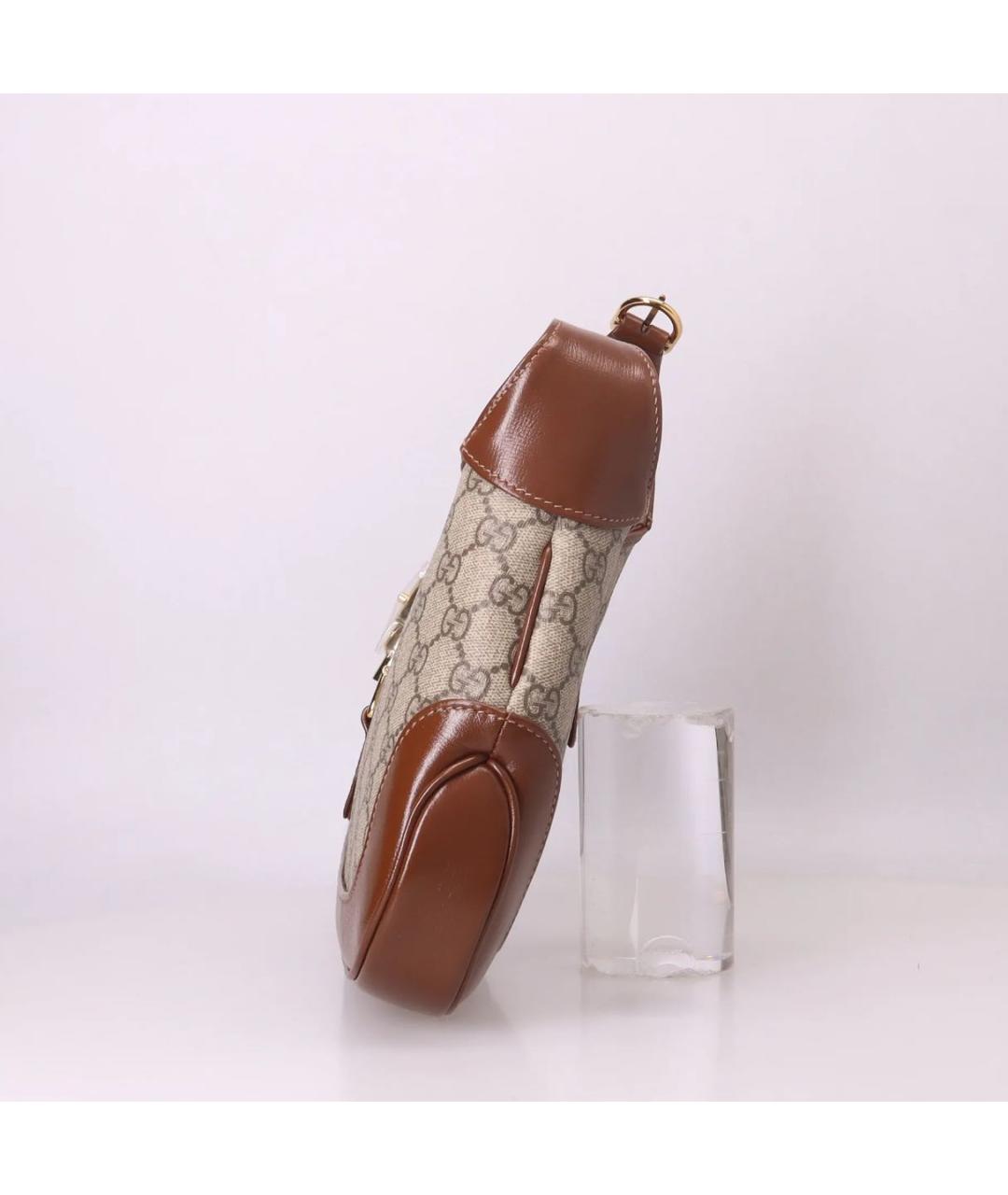 GUCCI Коричневая кожаная сумка через плечо, фото 2