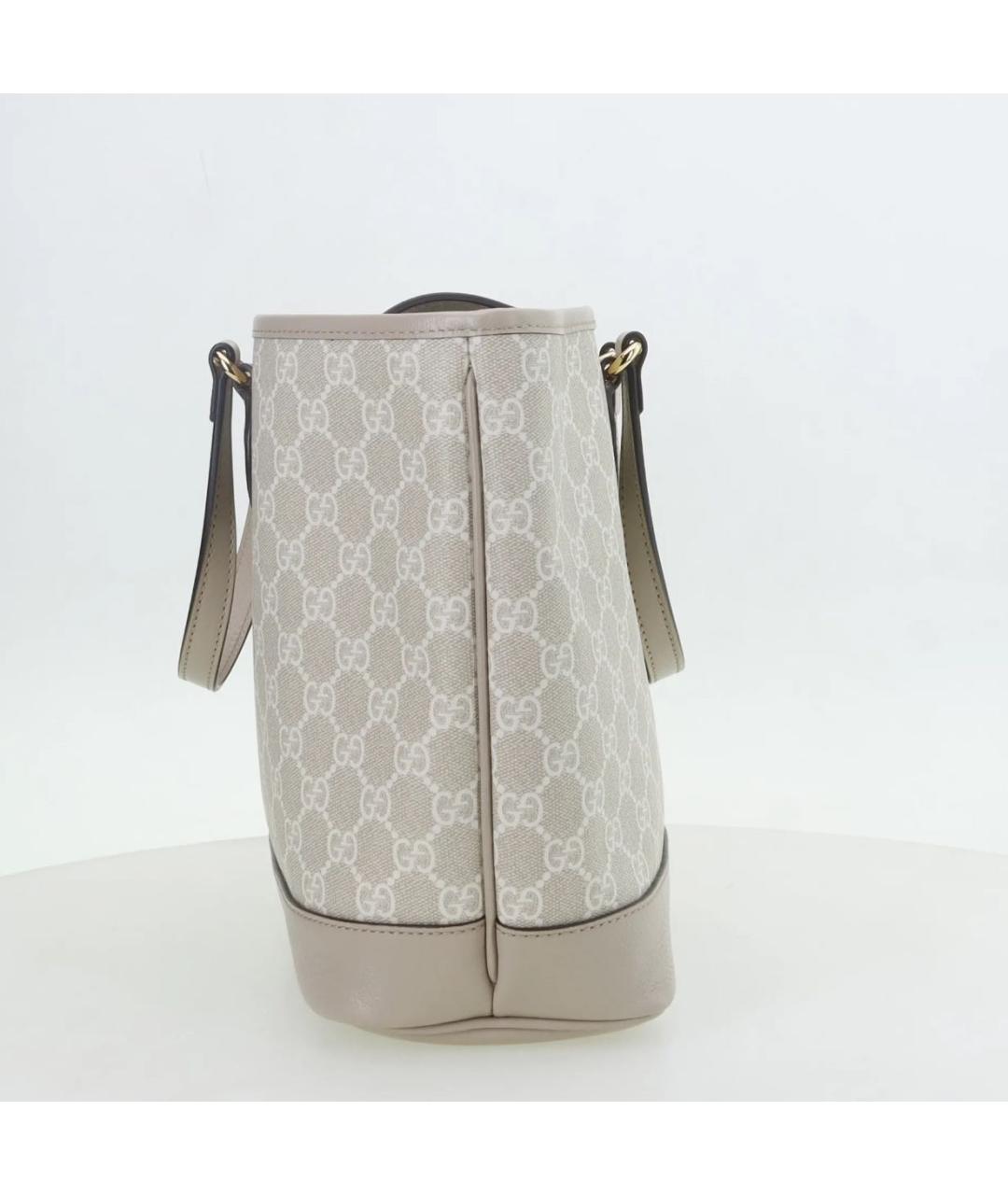 GUCCI Бежевая кожаная сумка тоут, фото 2