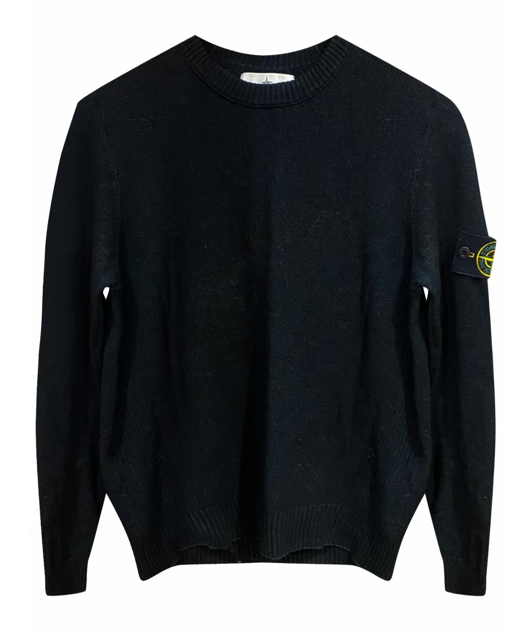 STONE ISLAND Черный шерстяной джемпер / свитер, фото 1