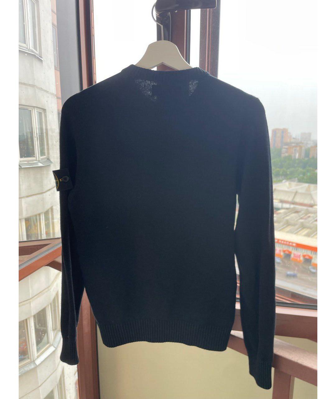 STONE ISLAND Черный шерстяной джемпер / свитер, фото 2