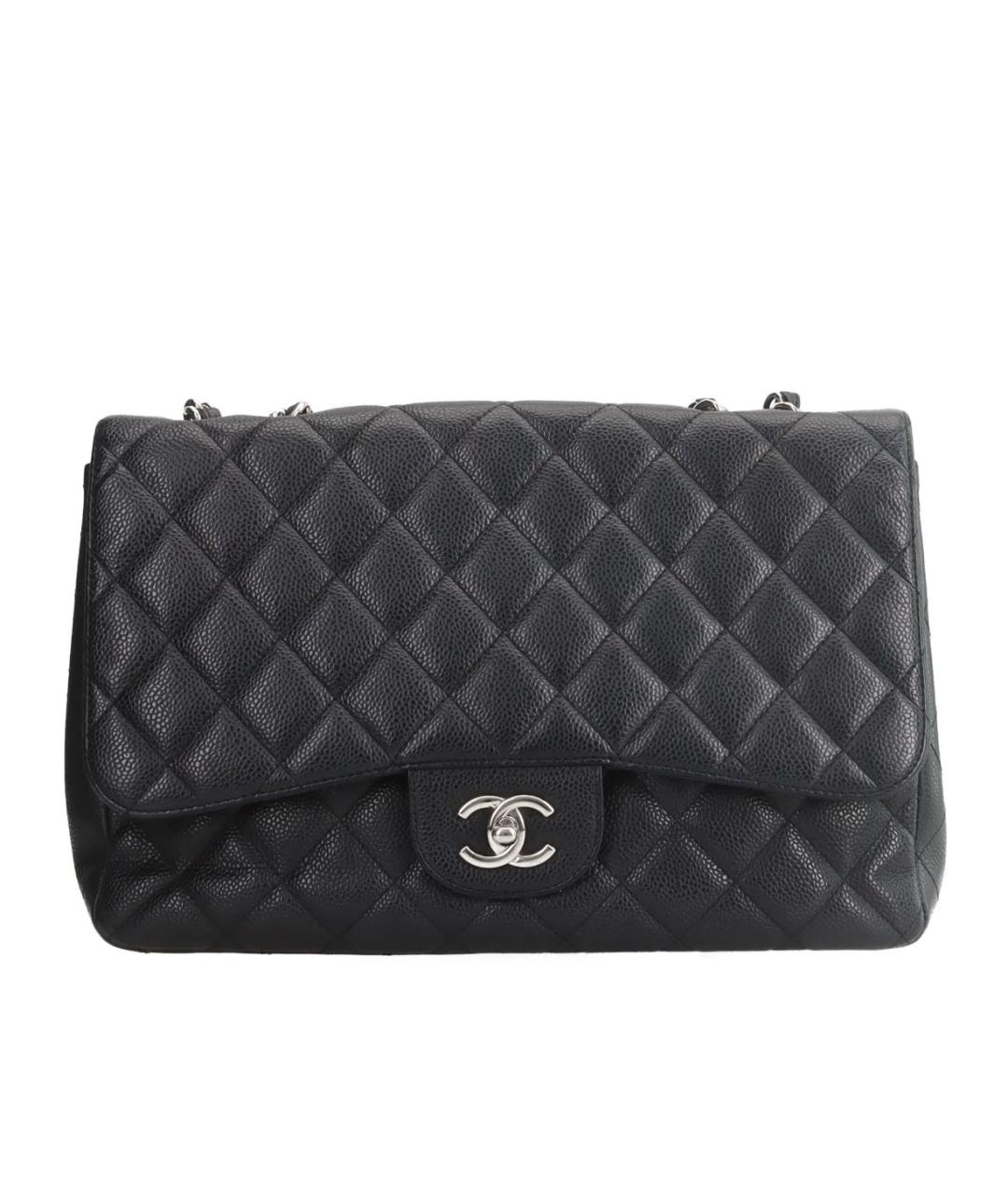 CHANEL Черная кожаная сумка тоут, фото 9