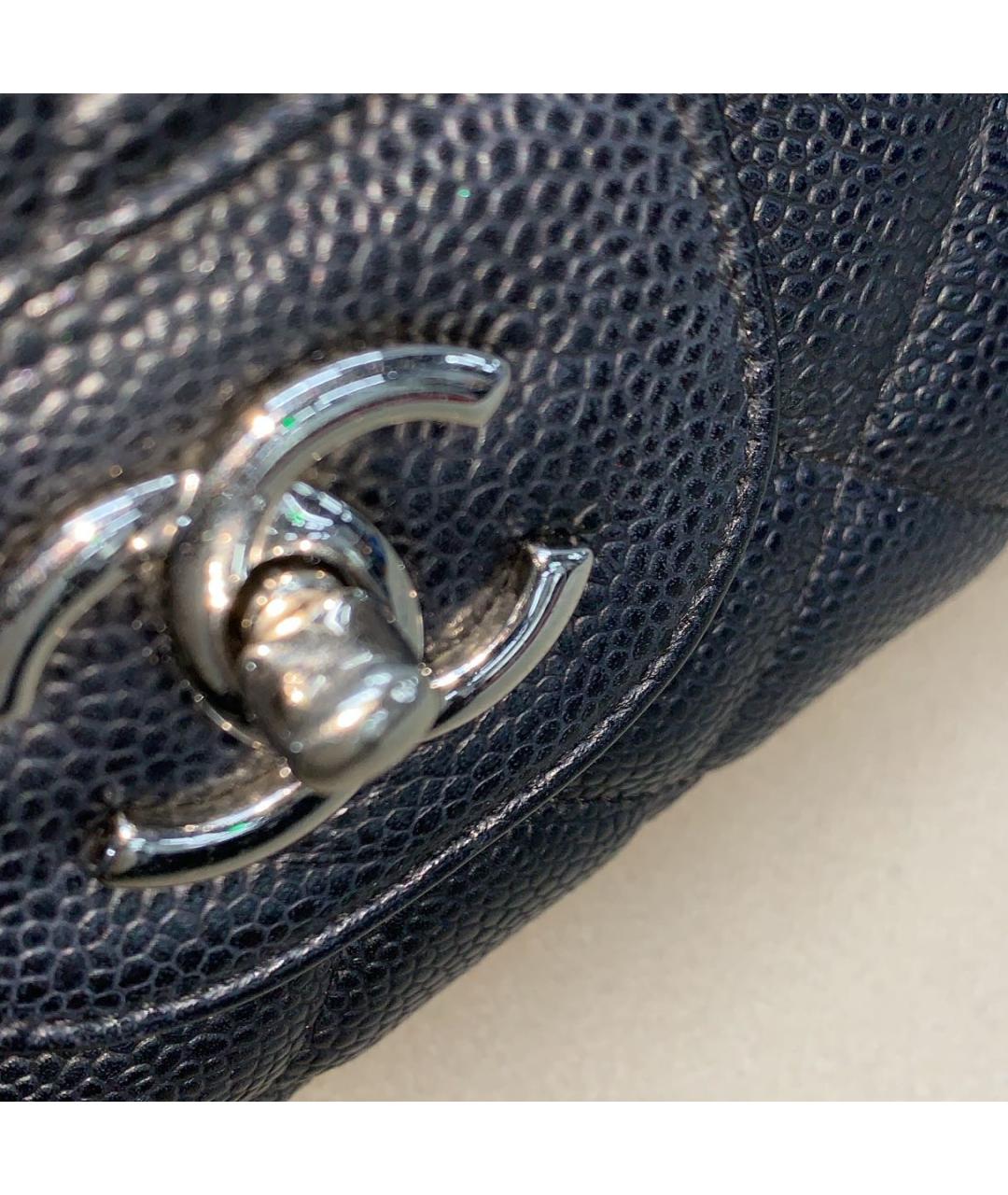 CHANEL Черная кожаная сумка тоут, фото 8