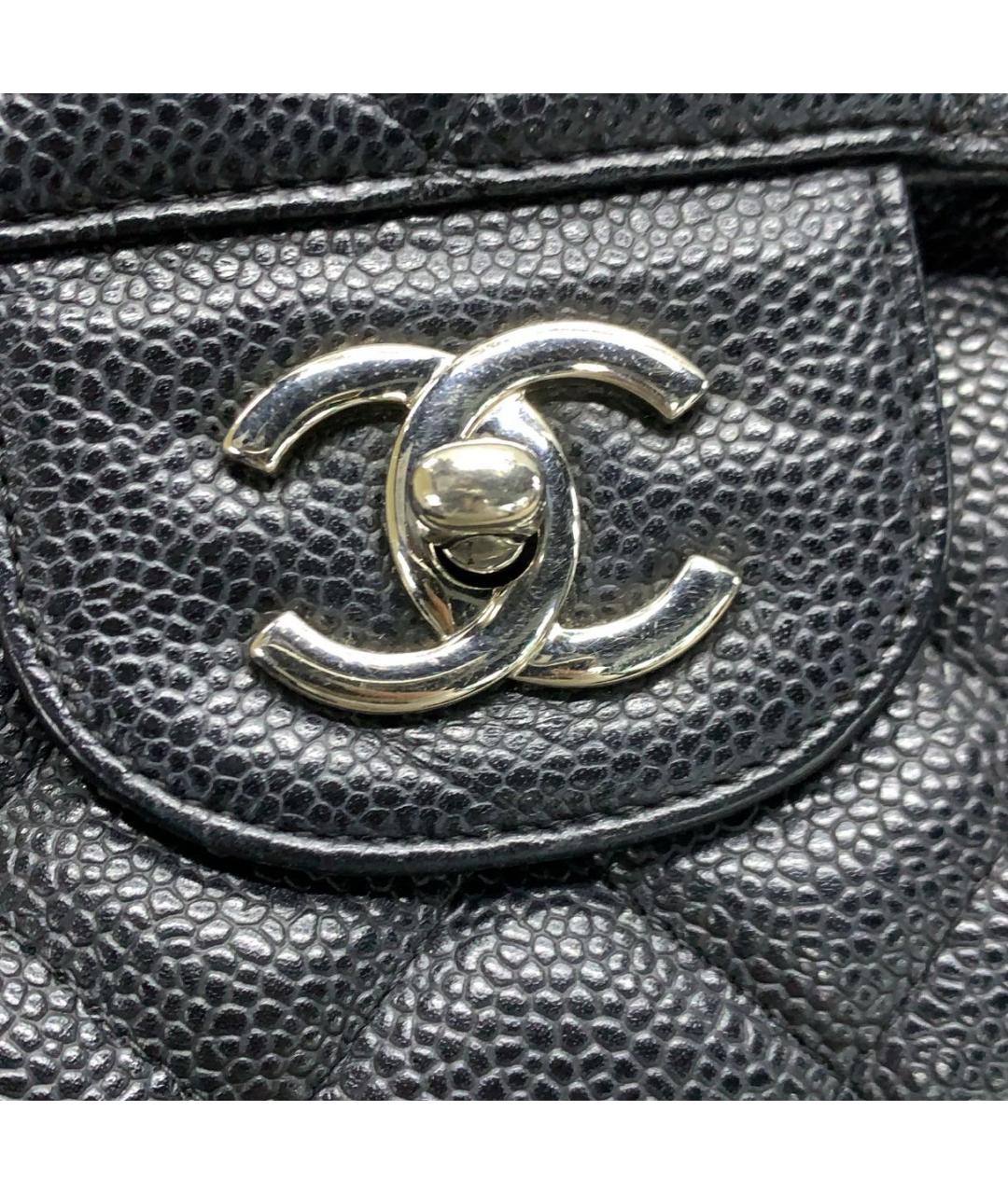CHANEL Черная кожаная сумка тоут, фото 5