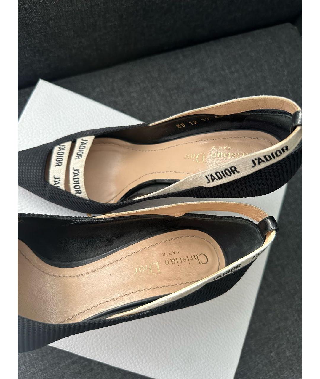 CHRISTIAN DIOR Черные текстильные туфли, фото 4