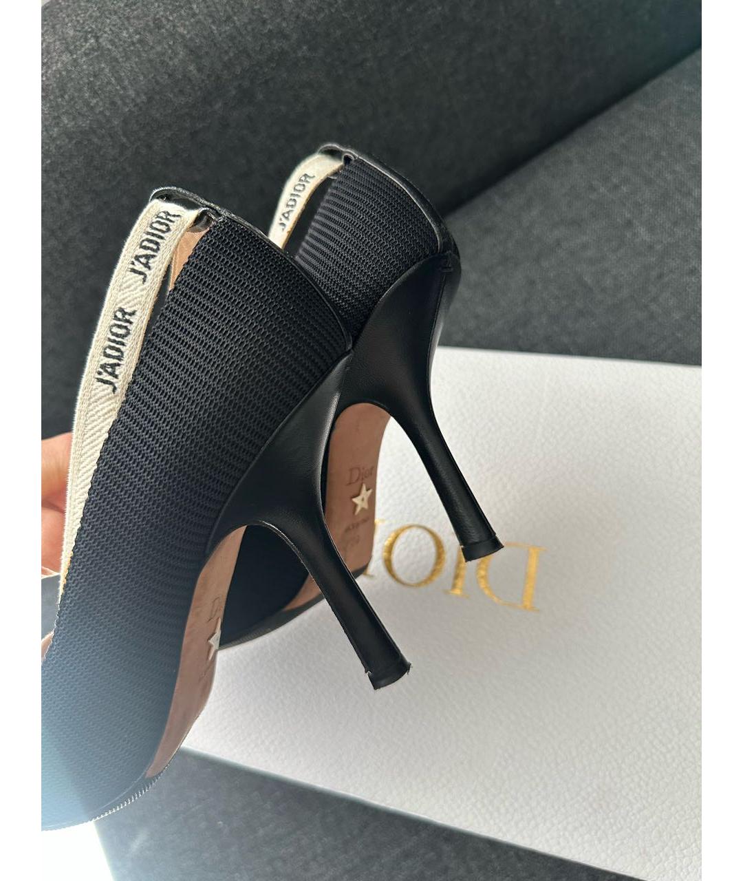 CHRISTIAN DIOR Черные текстильные туфли, фото 7