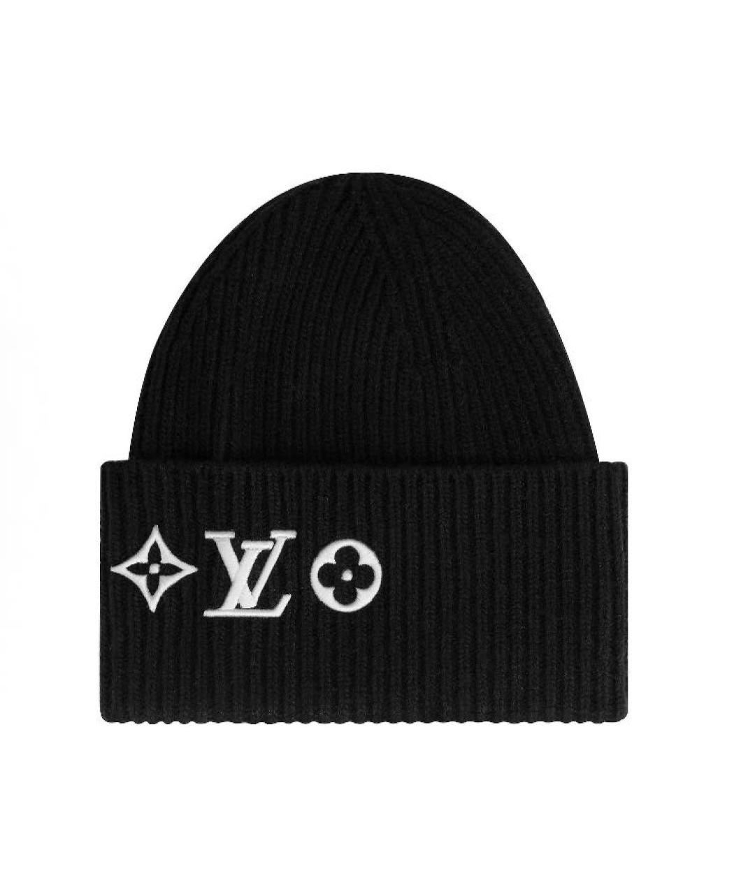 LOUIS VUITTON Черная шапка, фото 3