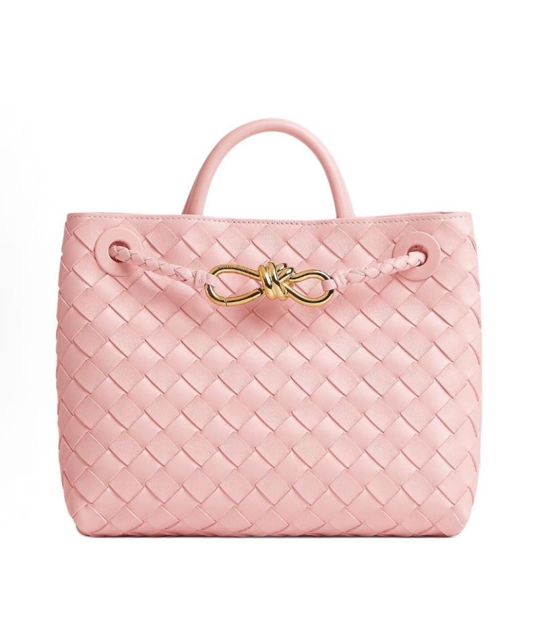 BOTTEGA VENETA Розовая кожаная сумка тоут, фото 1