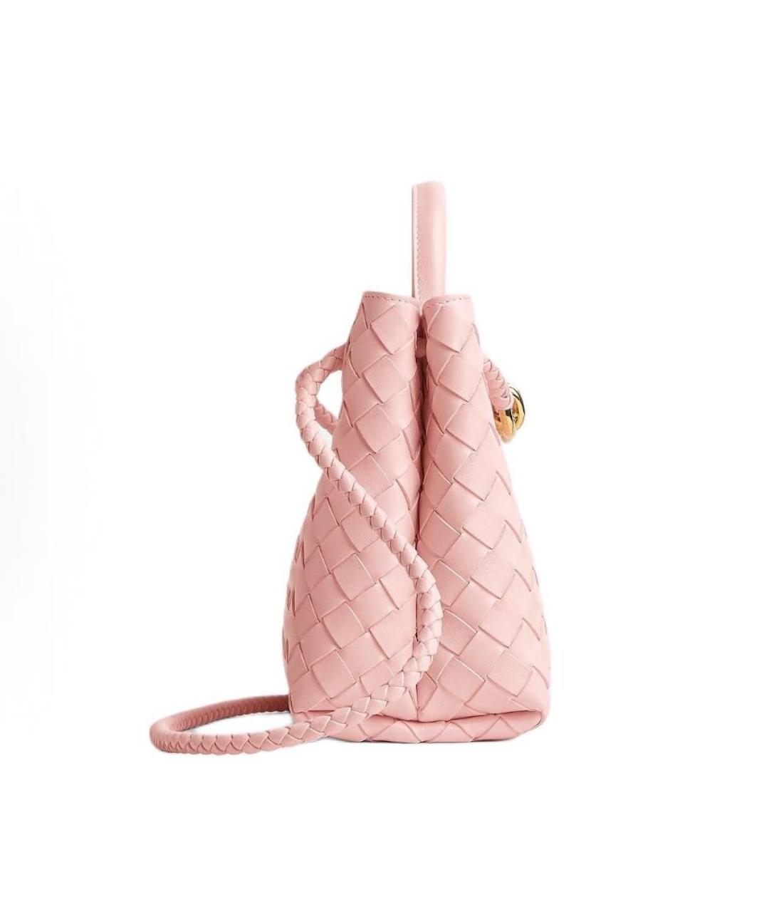BOTTEGA VENETA Розовая кожаная сумка тоут, фото 2