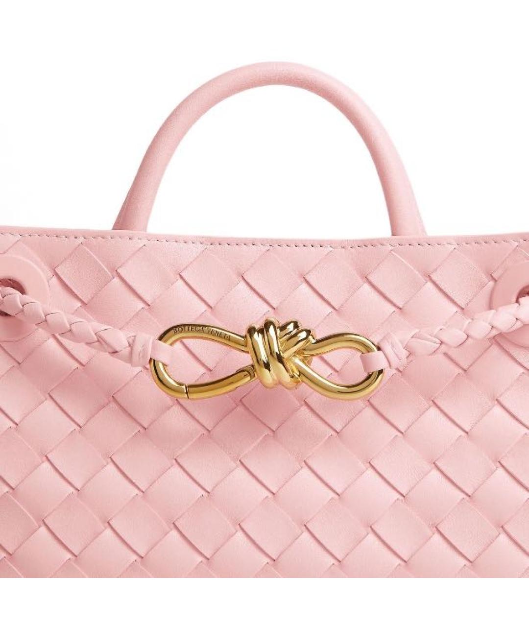BOTTEGA VENETA Розовая кожаная сумка тоут, фото 3