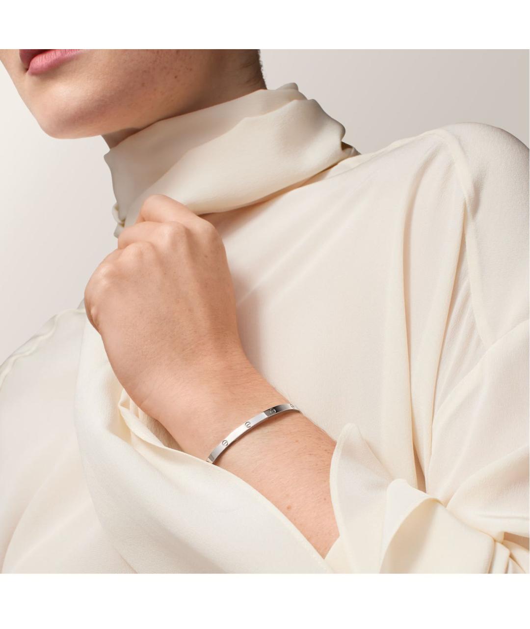 CARTIER Белый браслет из белого золота, фото 5