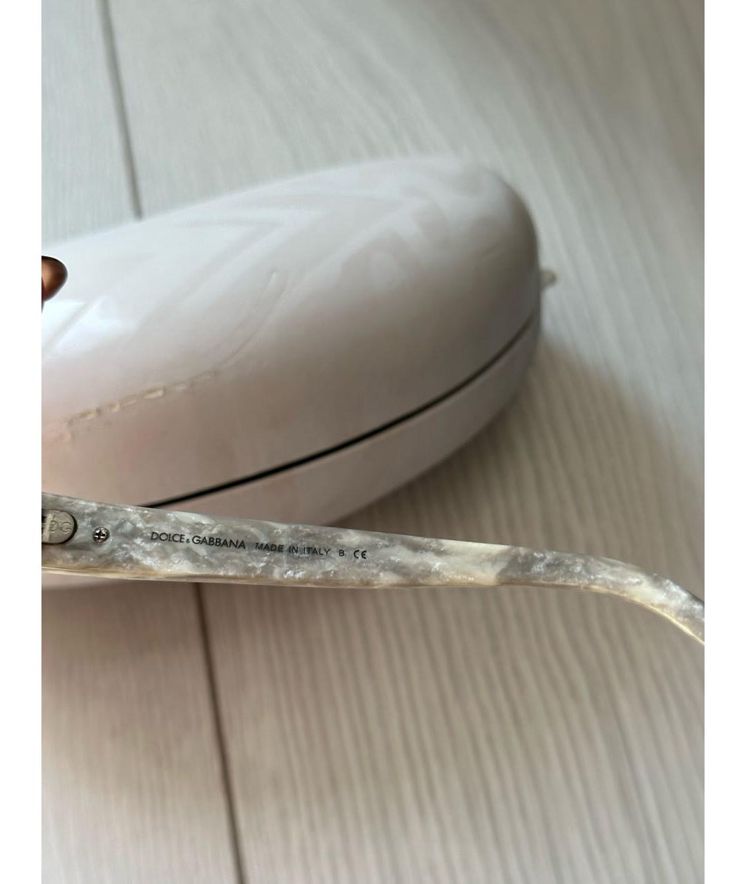 DOLCE&GABBANA Коричневые пластиковые солнцезащитные очки, фото 4