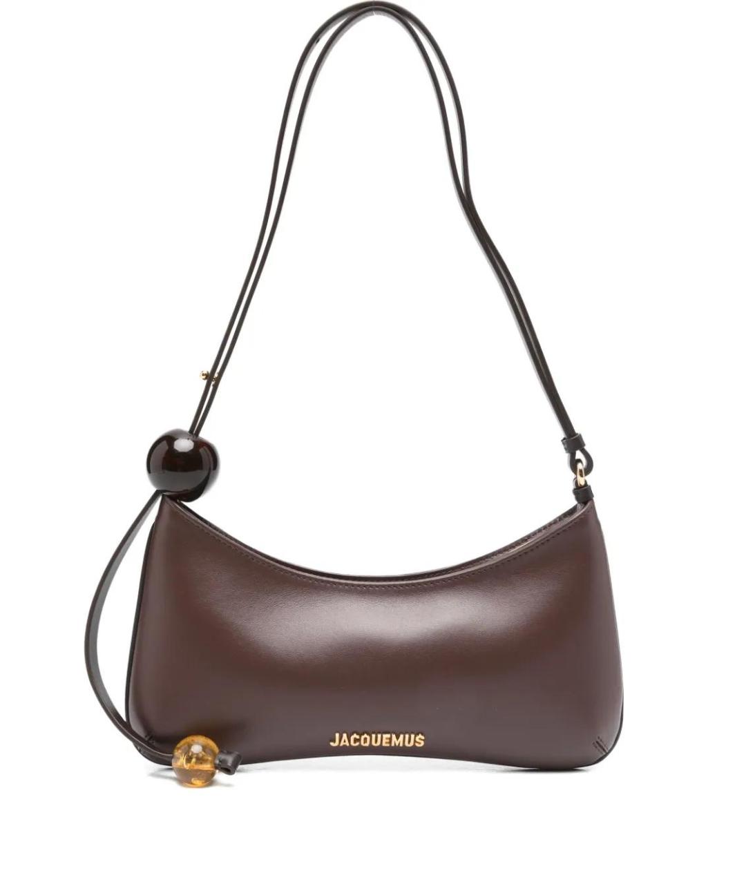 JACQUEMUS Коричневая кожаная сумка через плечо, фото 1