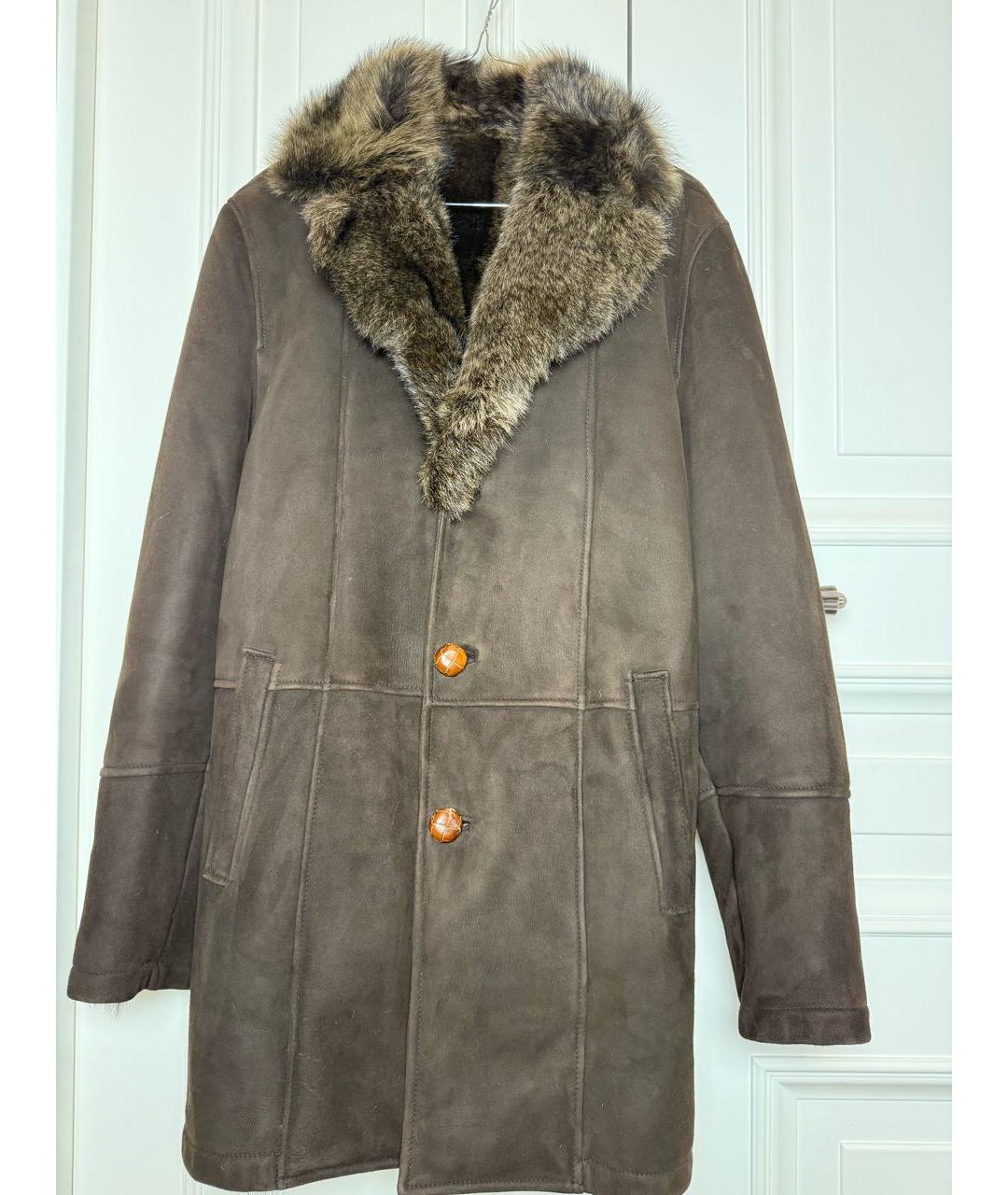 KITON Коричневая замшевая дубленка/шуба, фото 7