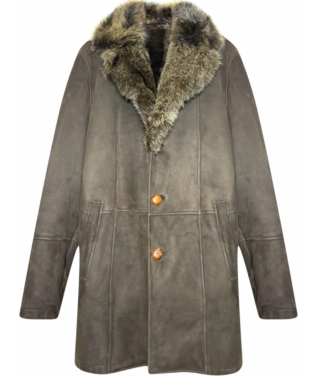KITON Коричневая замшевая дубленка/шуба, фото 1