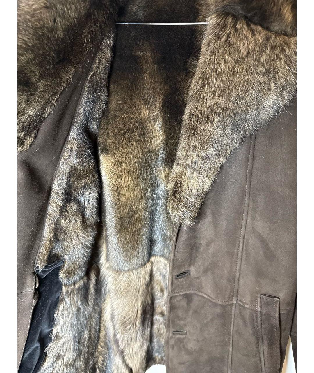 KITON Коричневая замшевая дубленка/шуба, фото 6