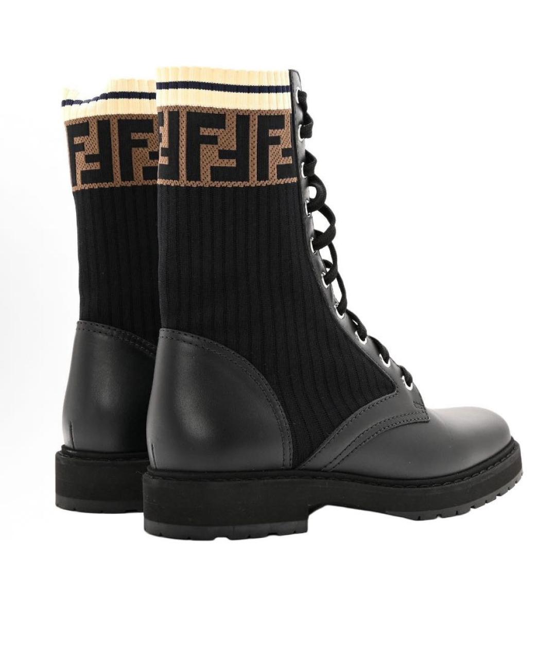 FENDI Черные ботинки, фото 4