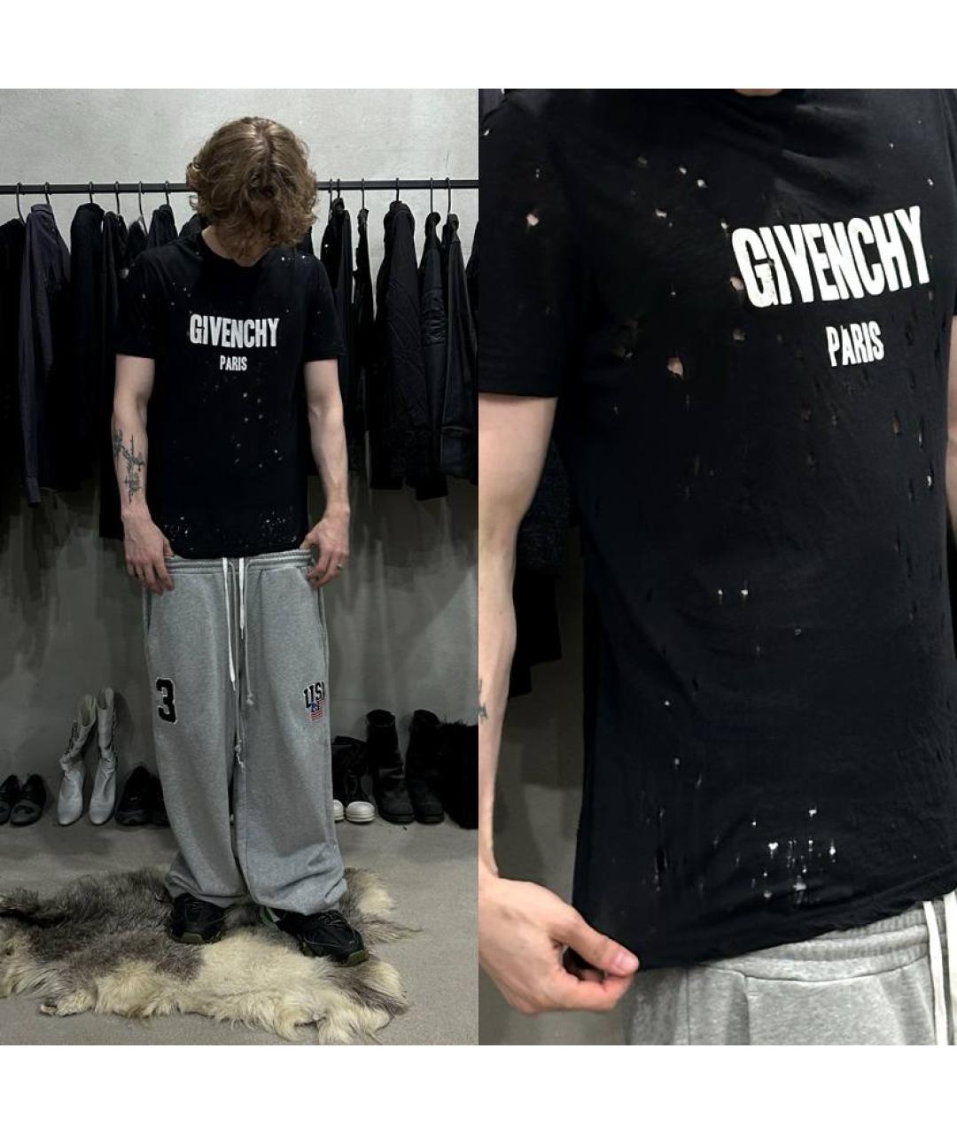 GIVENCHY Черная хлопковая майка, фото 4