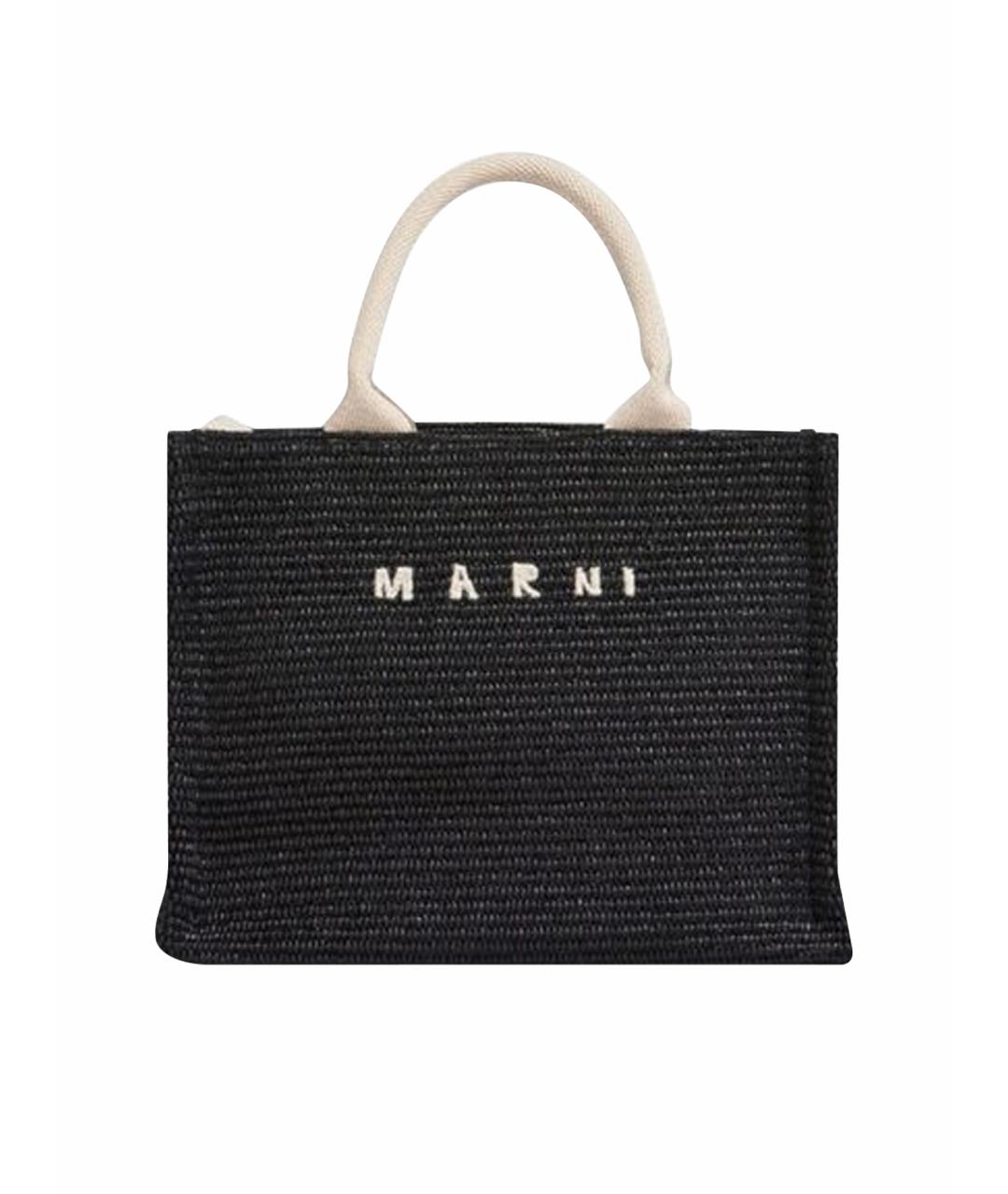 MARNI Черная пляжная сумка, фото 1