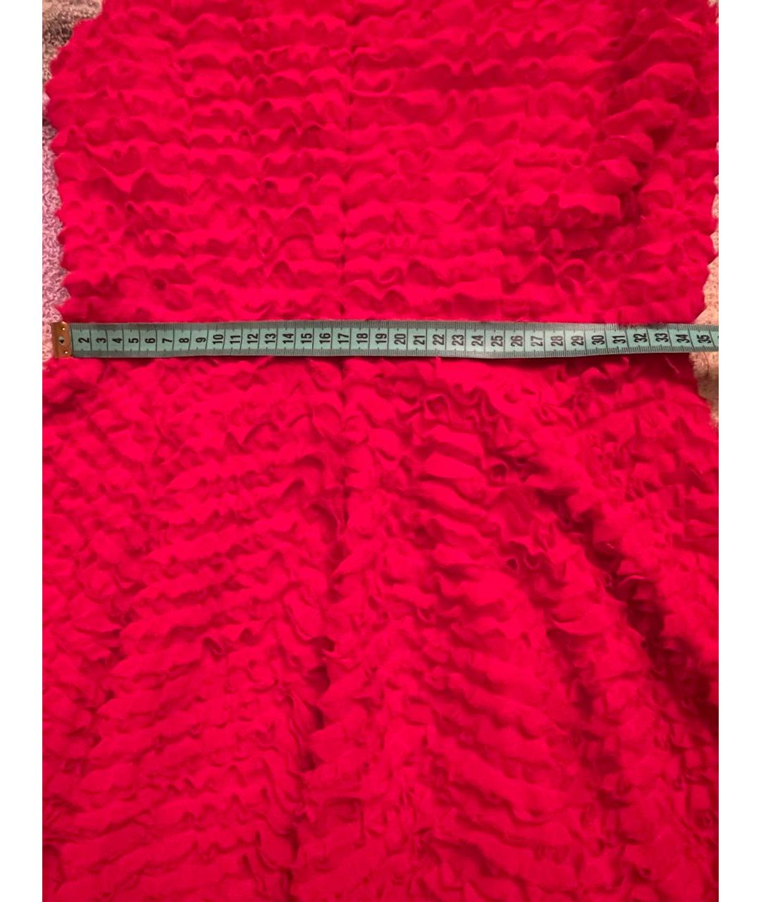 EMPORIO ARMANI Красное полиэстеровое платье, фото 6