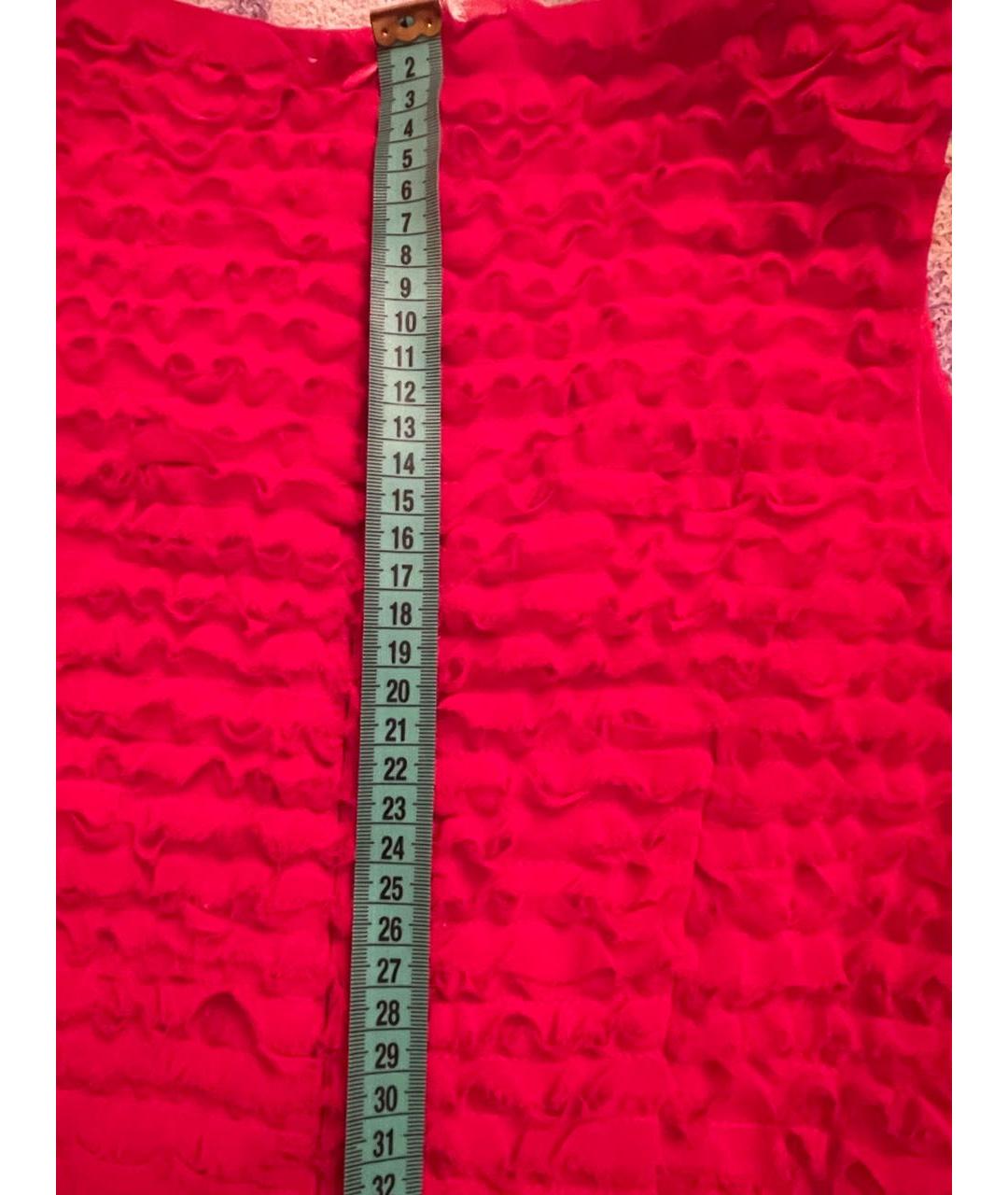 EMPORIO ARMANI Красное полиэстеровое платье, фото 7