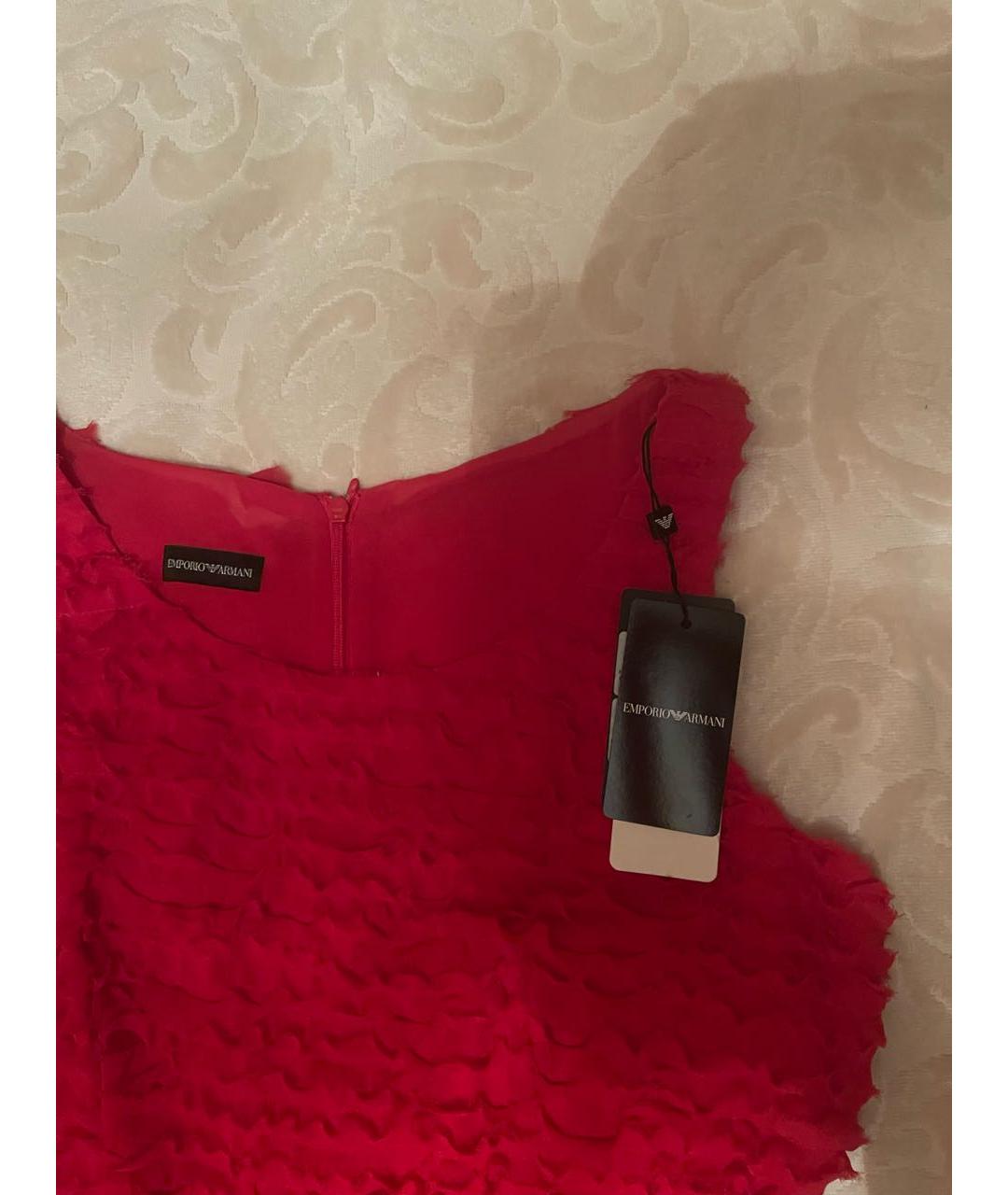 EMPORIO ARMANI Красное полиэстеровое платье, фото 2