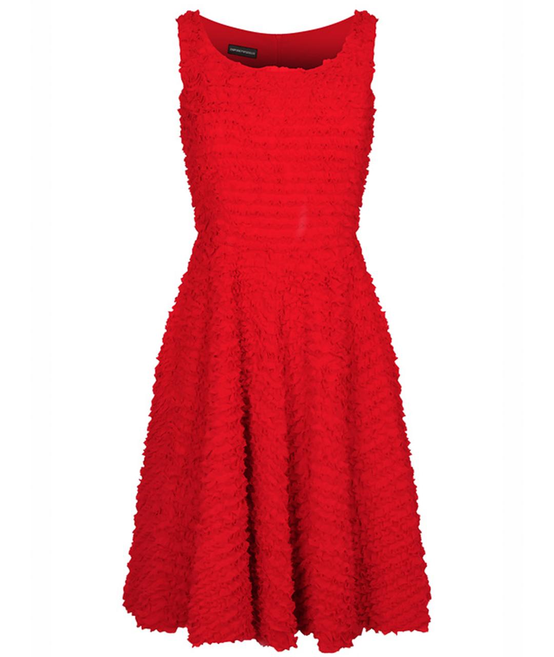 EMPORIO ARMANI Красное полиэстеровое платье, фото 1