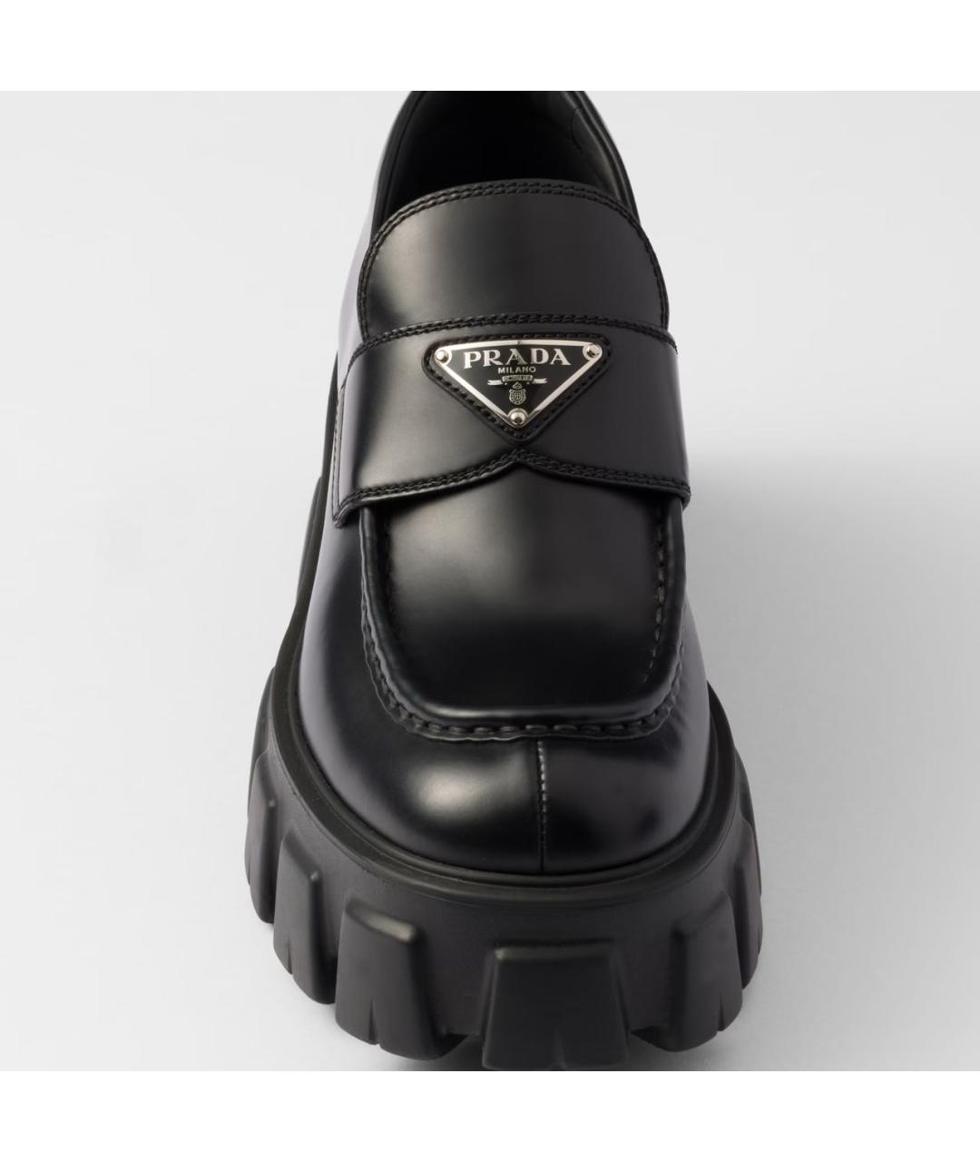 PRADA Черные кожаные лоферы, фото 5