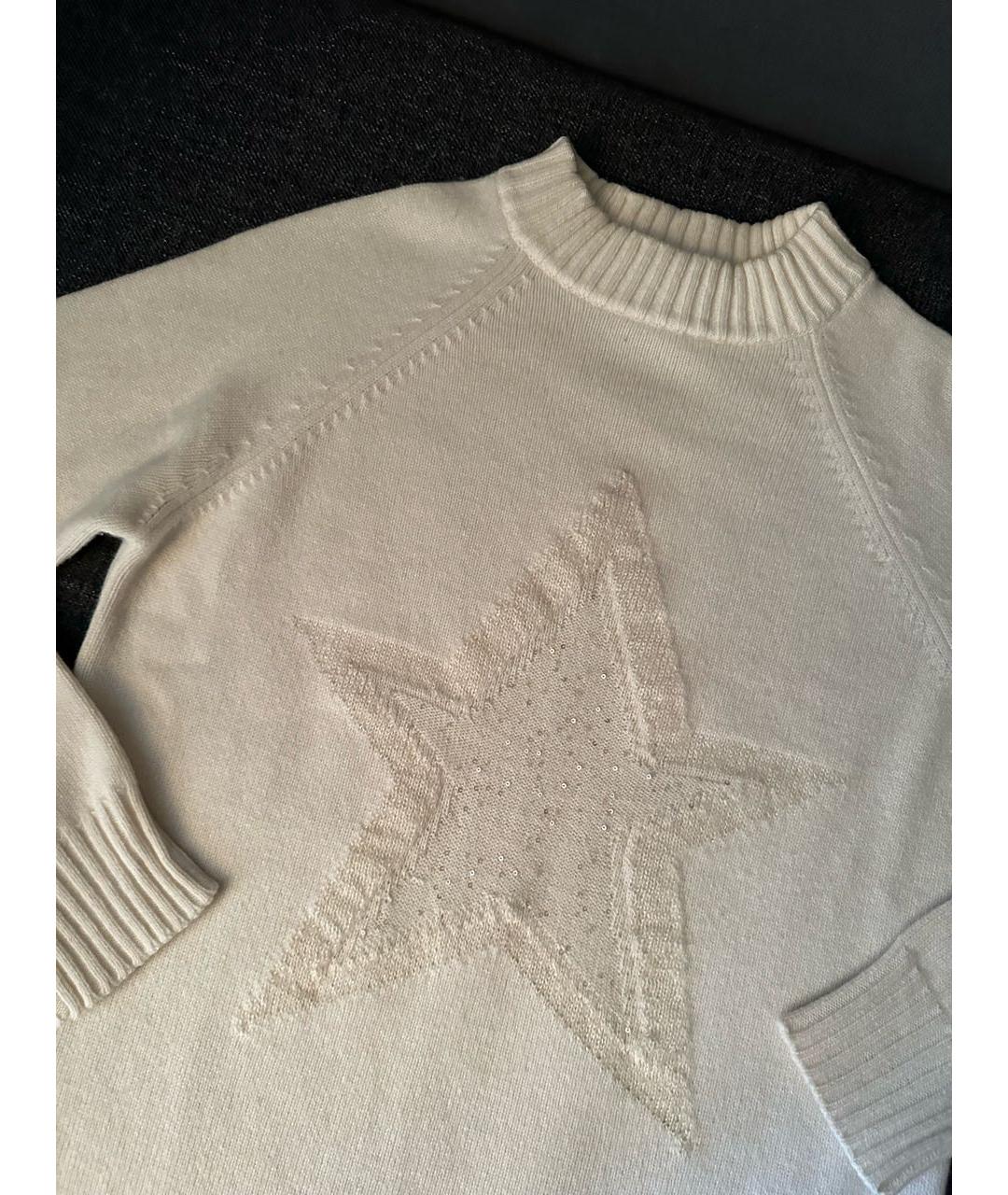 LORENA ANTONIAZZI Белый кашемировый джемпер / свитер, фото 2