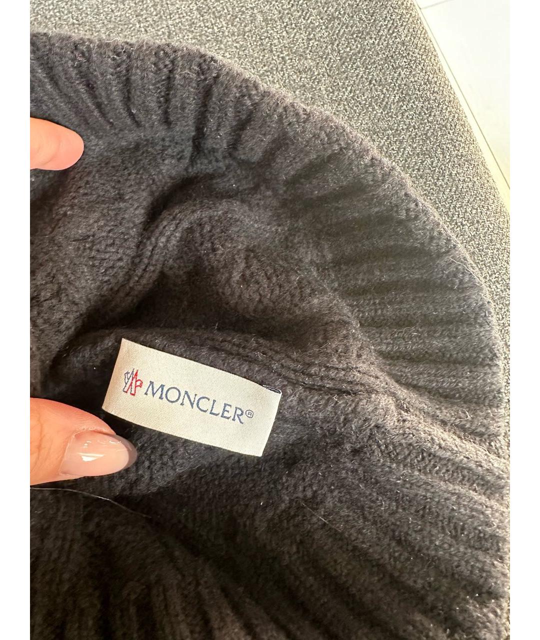 MONCLER Черная шапка, фото 3