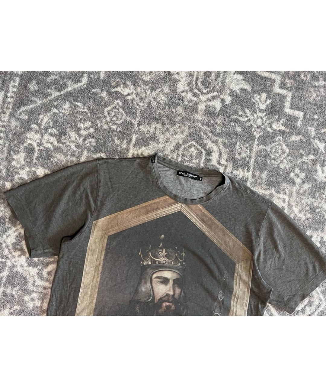 DOLCE&GABBANA Мульти хлопковая футболка, фото 3