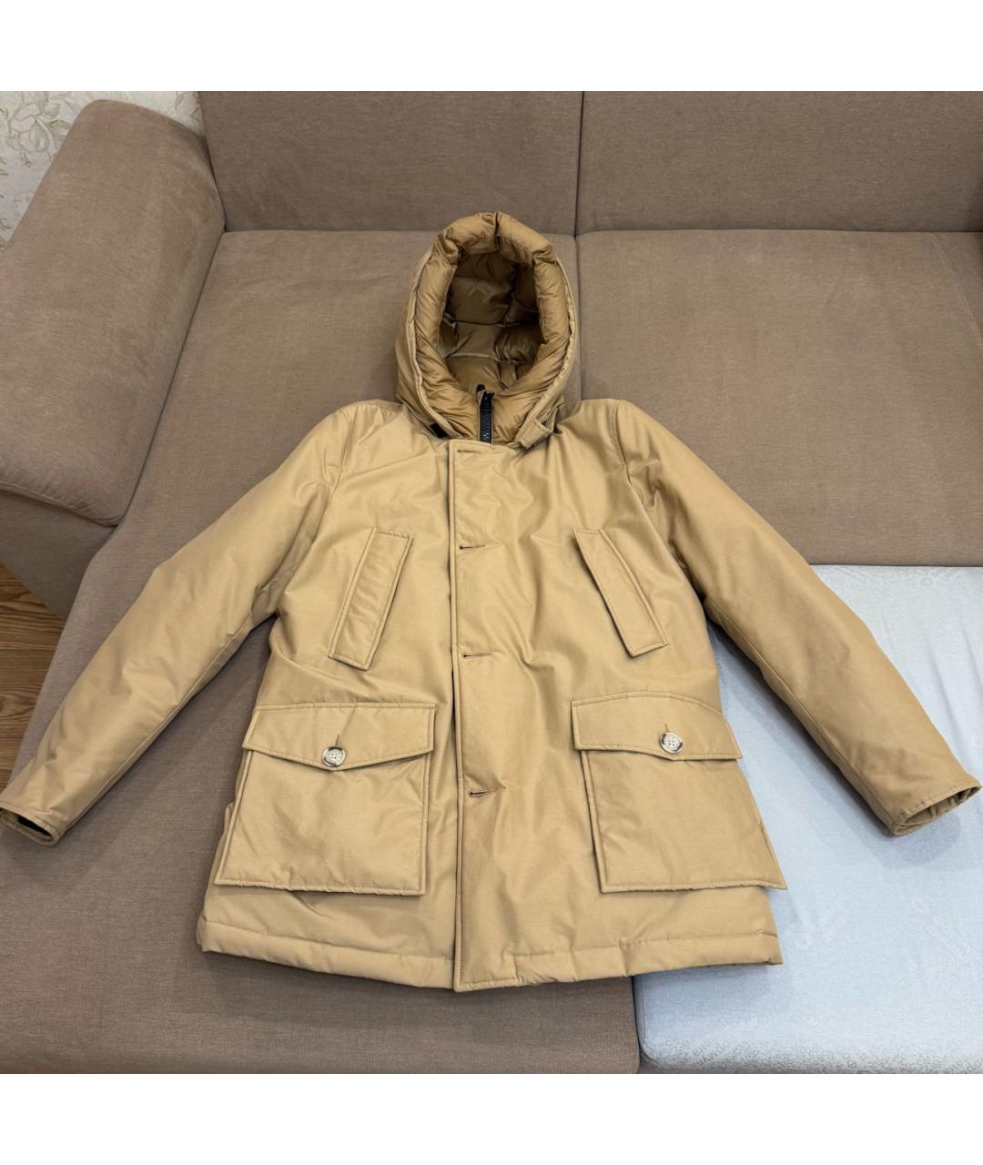 WOOLRICH Бежевая полиамидовая парка, фото 9
