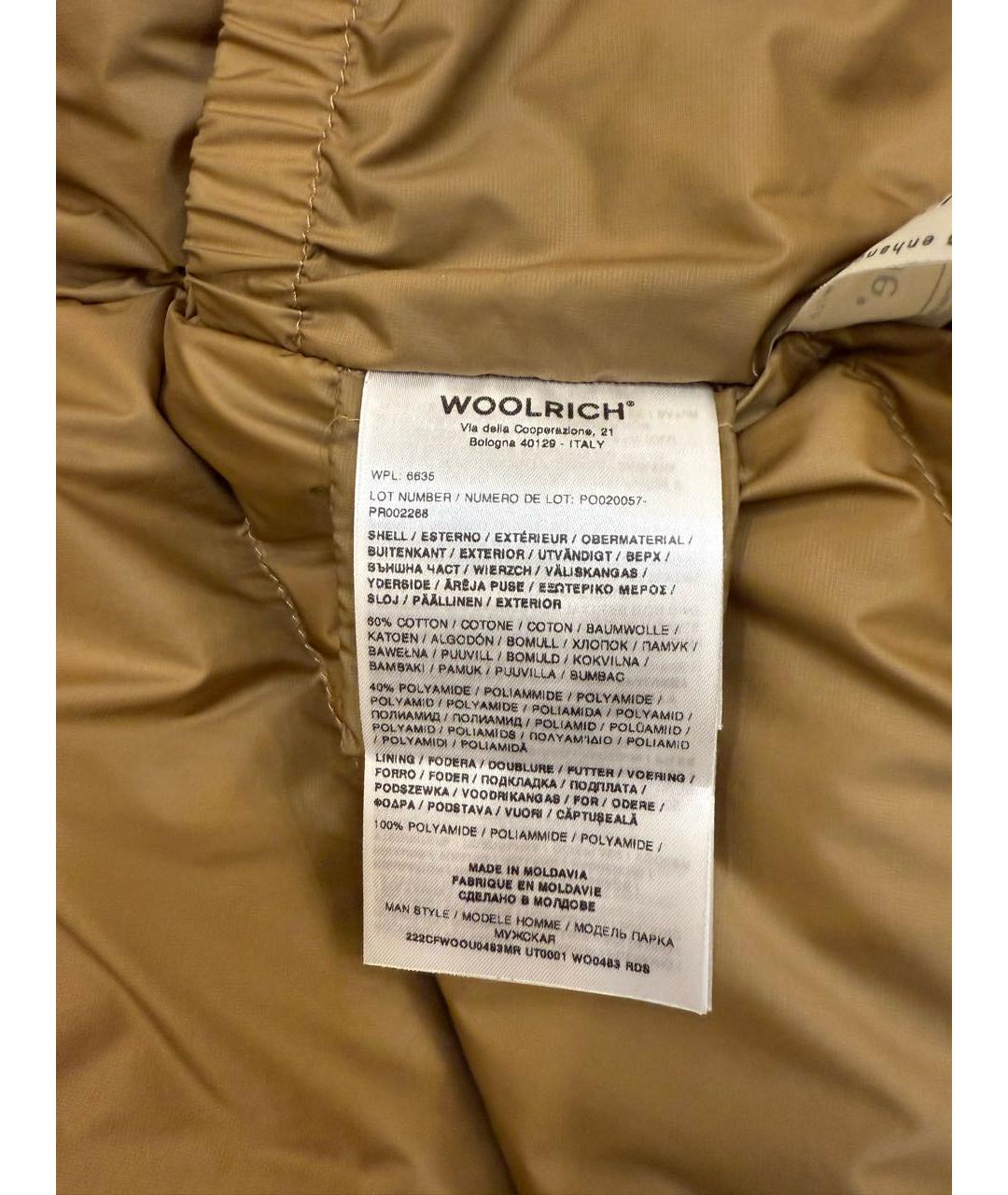 WOOLRICH Бежевая полиамидовая парка, фото 5