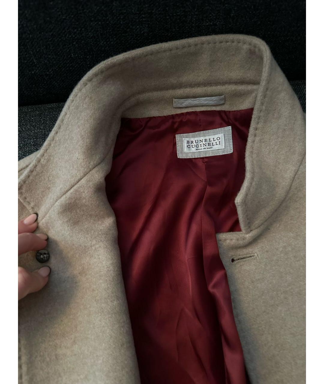 BRUNELLO CUCINELLI Бежевое пальто, фото 5