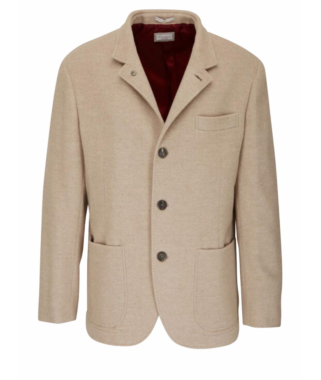 BRUNELLO CUCINELLI Бежевое пальто, фото 1