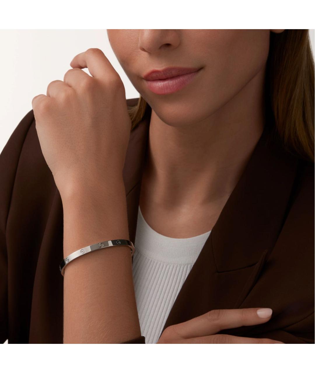 CARTIER Белый браслет из белого золота, фото 4