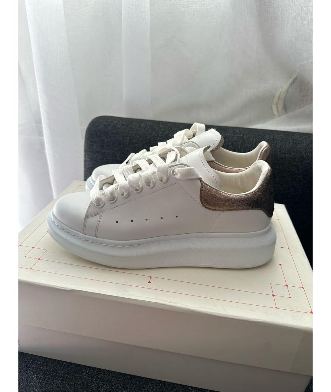 ALEXANDER MCQUEEN Белые кожаные кроссовки, фото 7