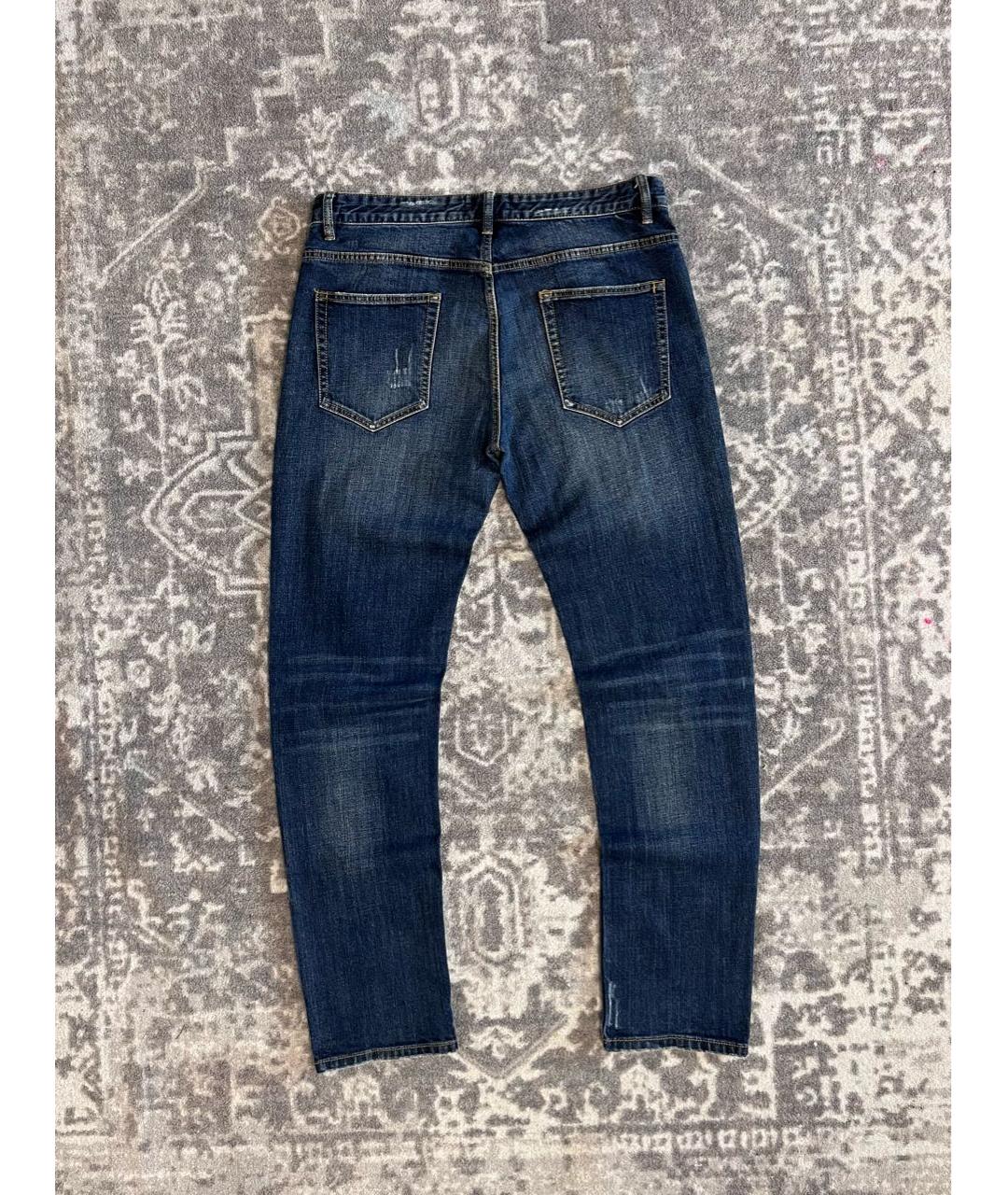 DOLCE&GABBANA Синие хлопко-эластановые прямые джинсы, фото 6