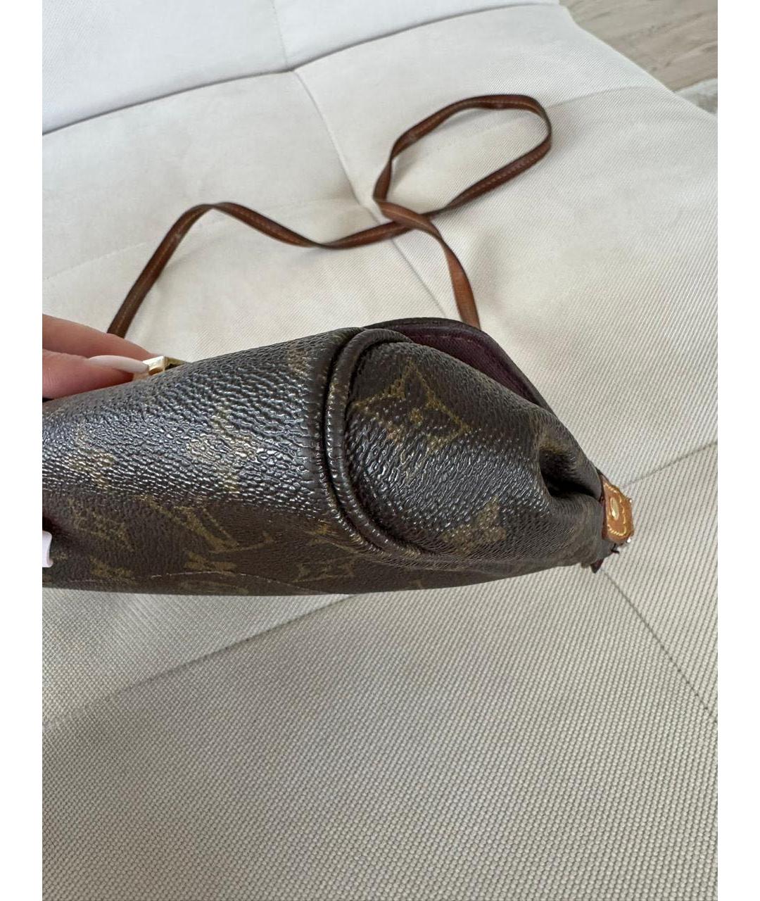 LOUIS VUITTON Коричневая кожаная сумка тоут, фото 5