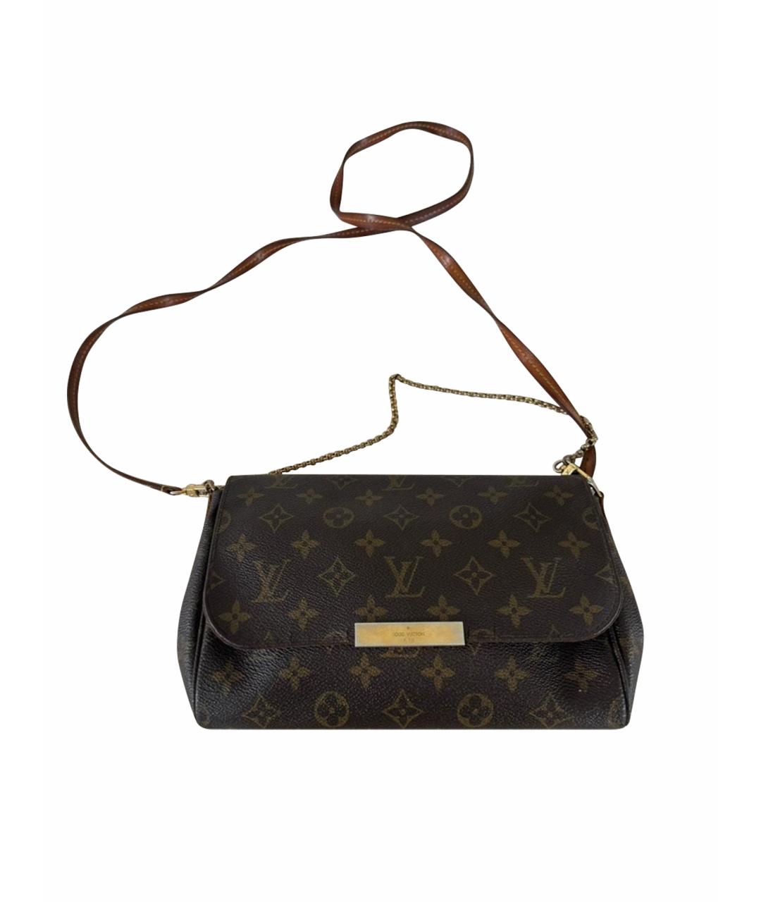 LOUIS VUITTON Коричневая кожаная сумка тоут, фото 1