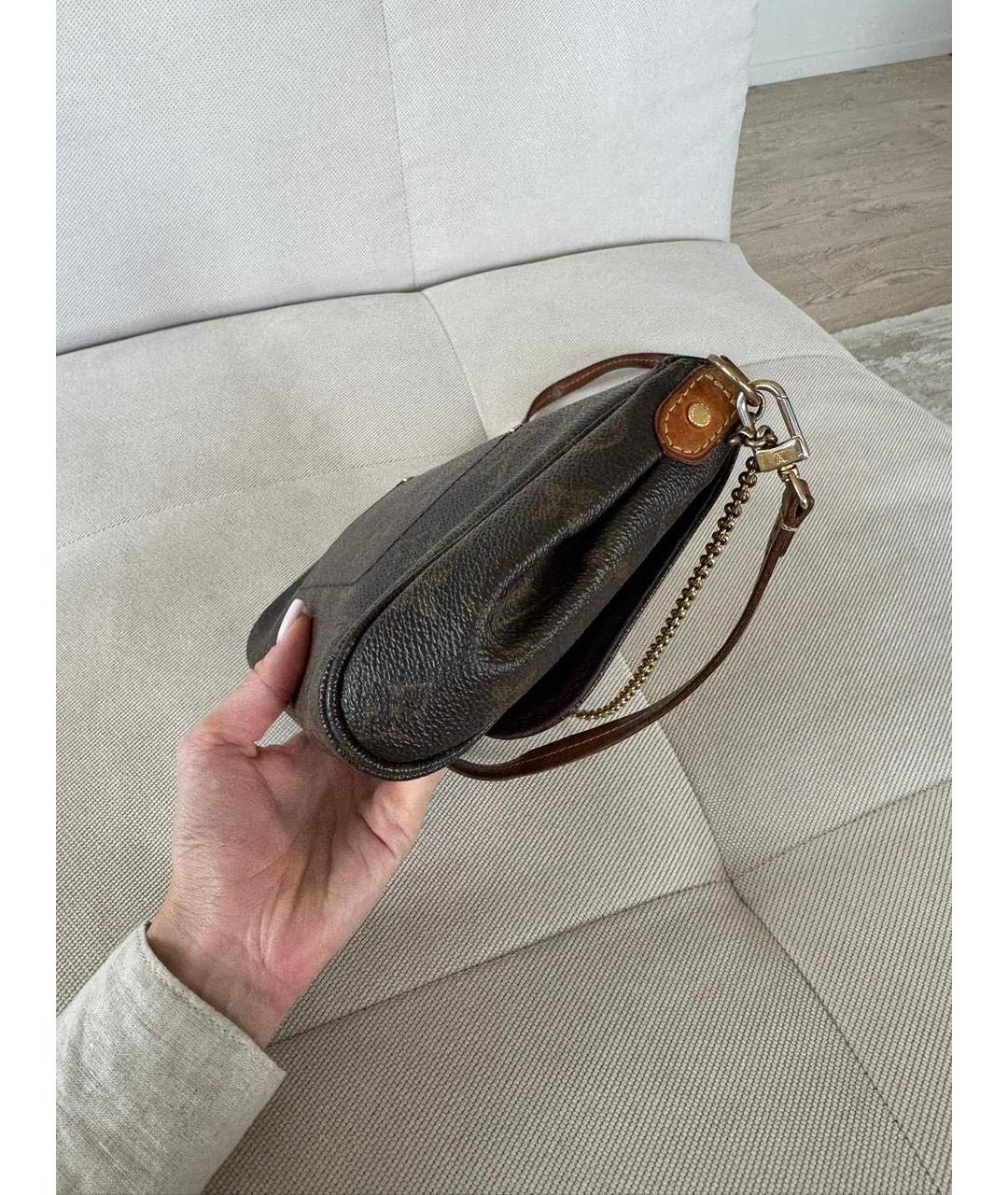 LOUIS VUITTON Коричневая кожаная сумка тоут, фото 3
