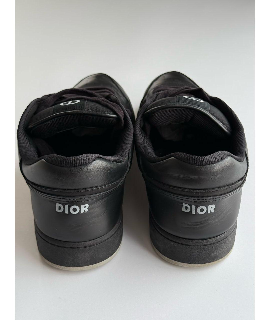 CHRISTIAN DIOR Черные кожаные низкие кроссовки / кеды, фото 4