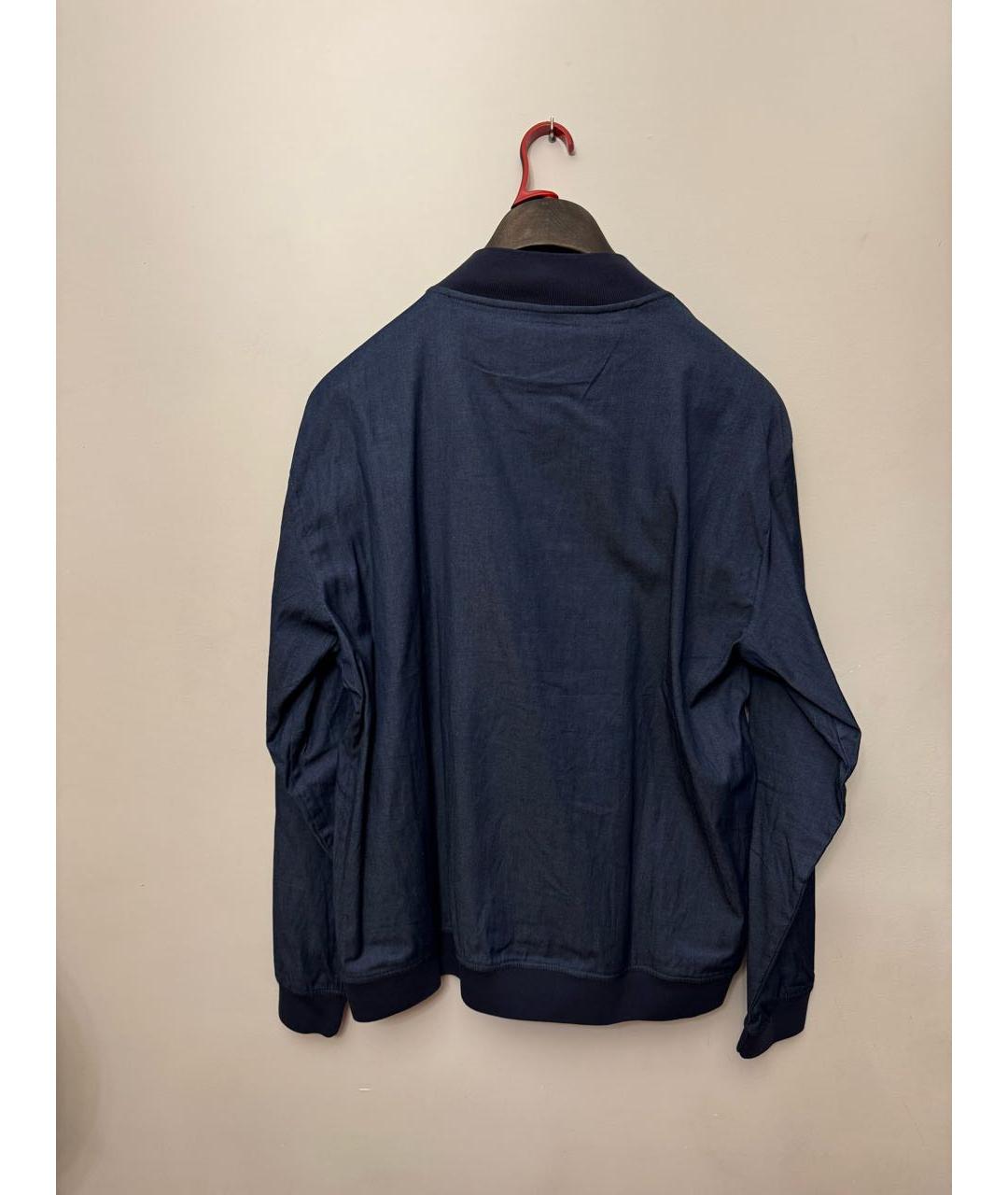 KITON Темно-синяя хлопковая куртка, фото 3