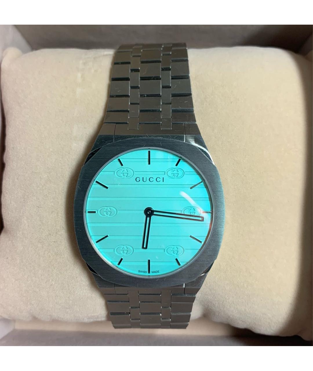 GUCCI Голубые часы, фото 4